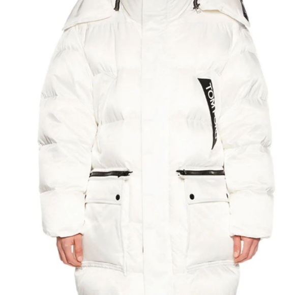 Tom Ford Men's Long Puffer Coat with Contrast Trim SIZE 50 - Picture 2 of 16